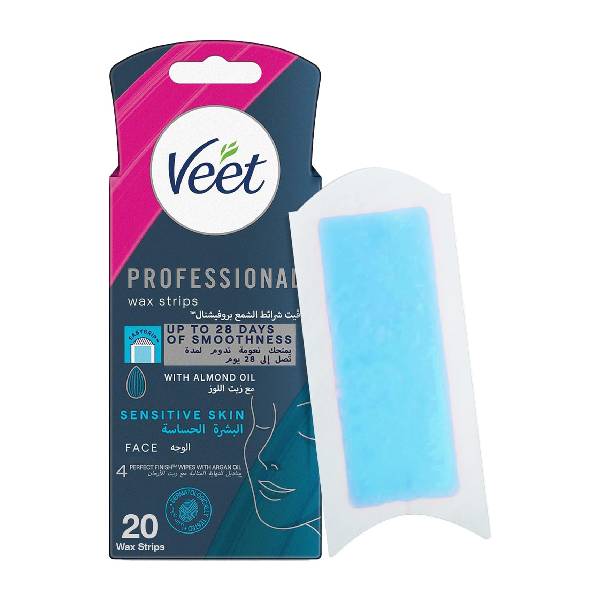 Veet Hair Removal Strips 20pc Professional For Face For Sensitive Skin