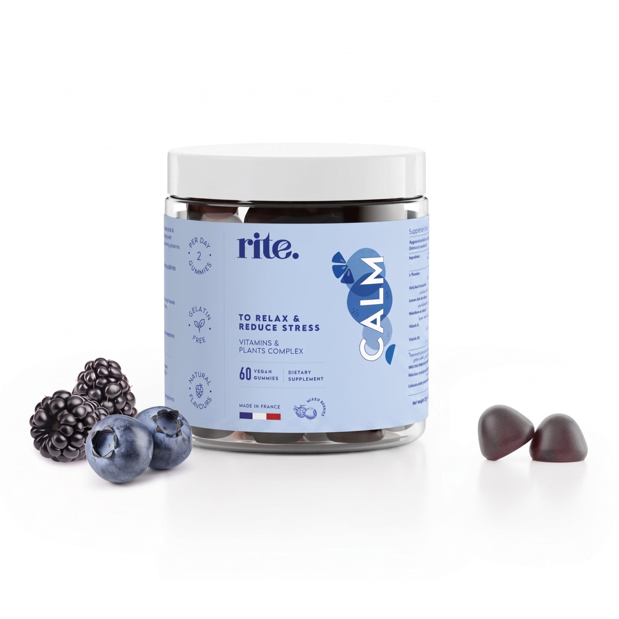 Rite Calm Stress Relief Vegan Gummies 60 Count 150g