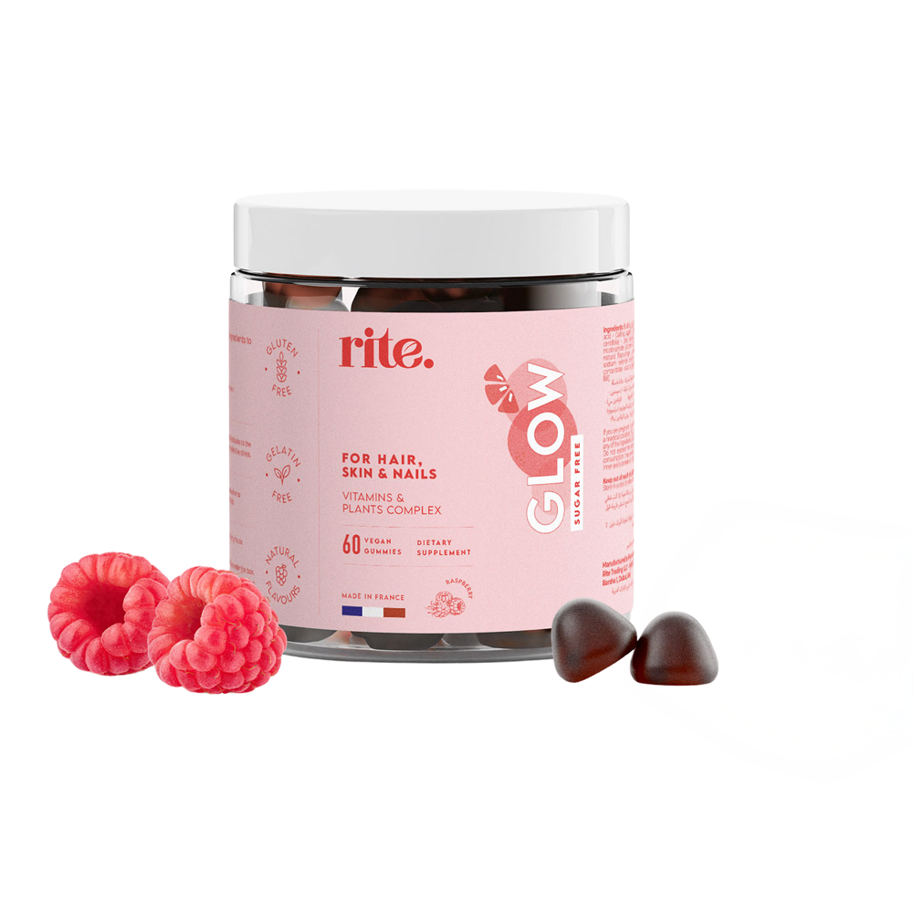 Rite Glow Hair Skin and Nails Support Vegan Gummies 60 Gummies