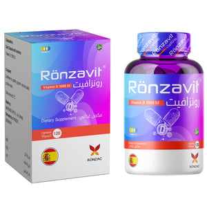 Ronzavit Vitamin D3 1000 IU – 120 كبسولة | دعم يومي