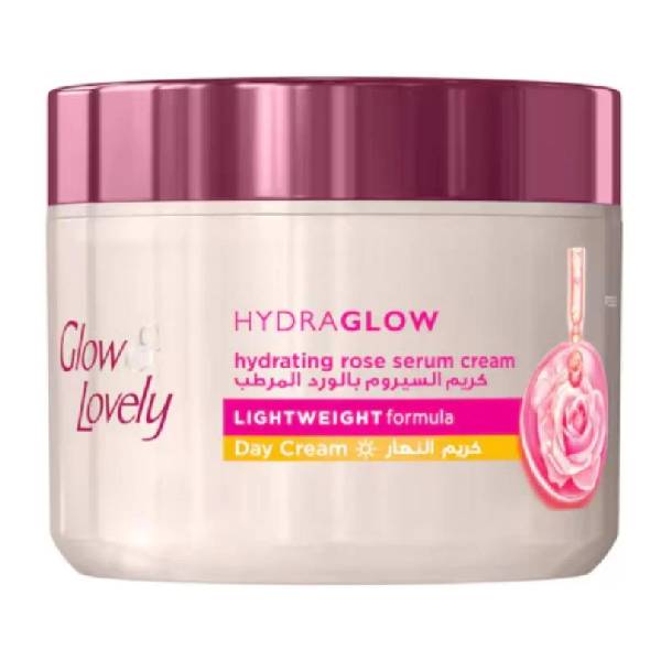 Glow & lovely day cream 50g hydra glow serum with hydrating rose