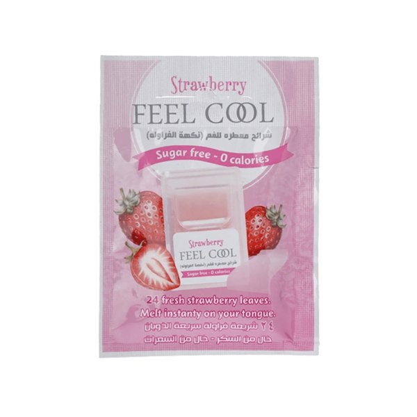 Feel cool mouth freshener strips 24pc strawberry
