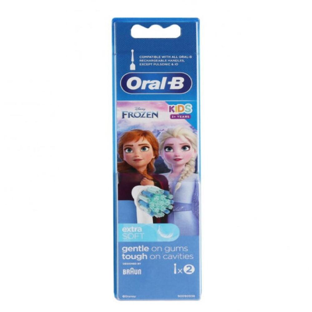Oral b powered toothbrush replacement heads for kids 2pc frozen