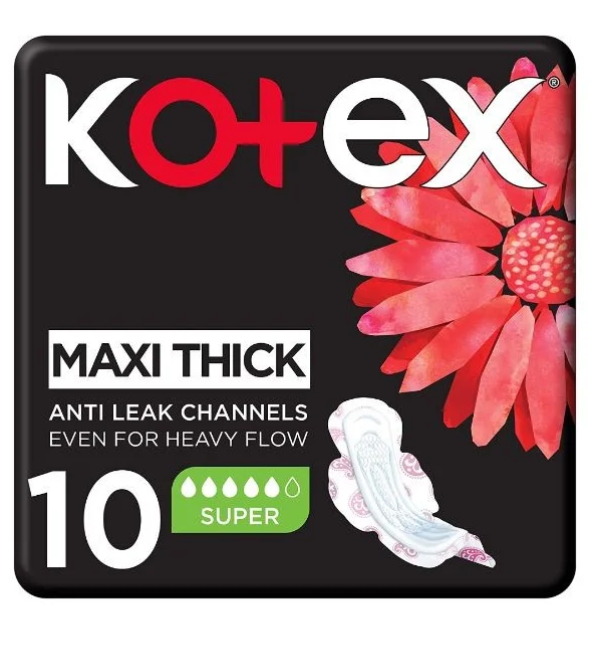 Kotex Maxi Soft Night Pads with Wings – 16 Count Overnight Protection