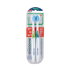 Sensodyne Multi Care Toothbrush – Soft Bristles, Small Head (1+1 Pack)