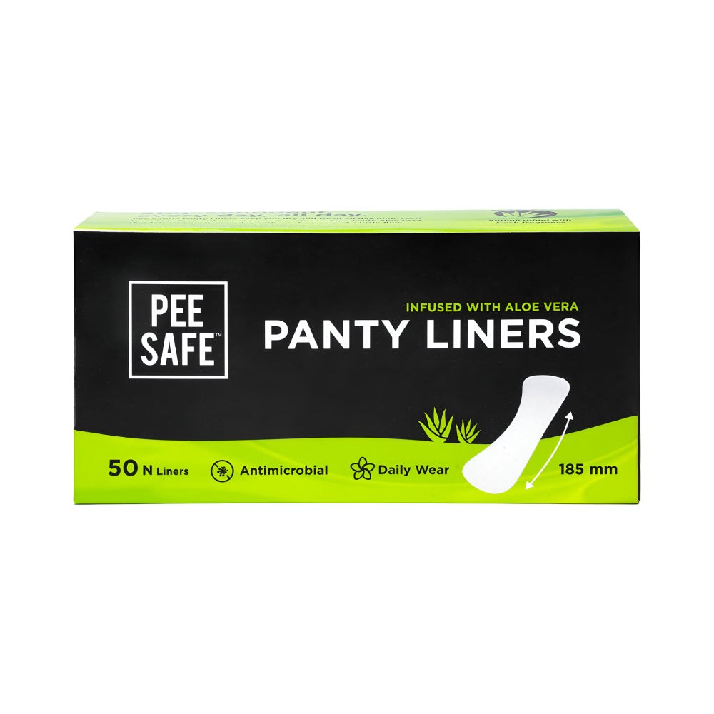 Pee Safe pantyliners 50Pads Saturated With Aloe Vera Length 185 mm