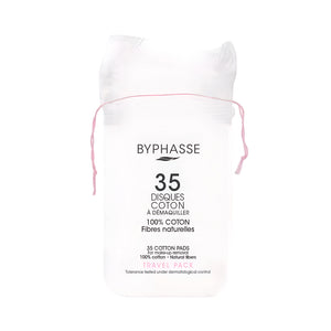 Byphasse Rounded Cotton Pads 35pc For Make Up Removal