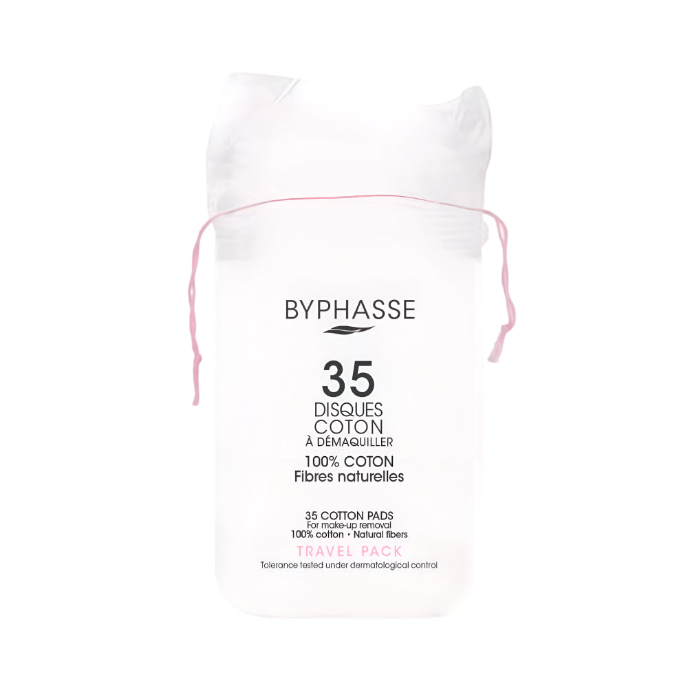 Byphasse Rounded Cotton Pads 35pc For Make Up Removal