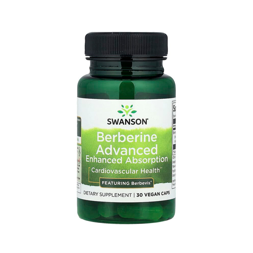 Swanson Berberine Advanced Enhanced Absorption featuring Berbevis 500 mg - 30 Vegan Caps