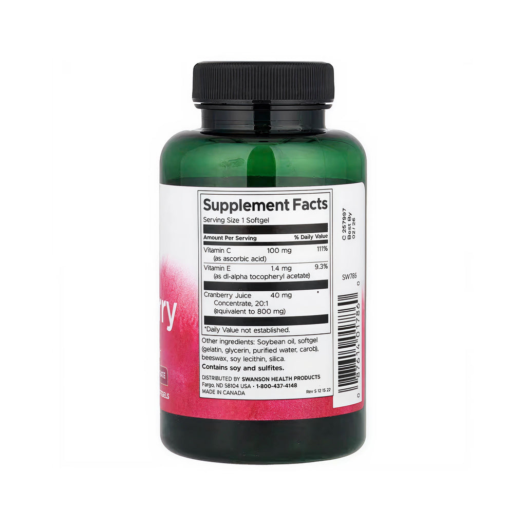 Swanson Cranberry 20:1 Concentrate - 180 Softgels