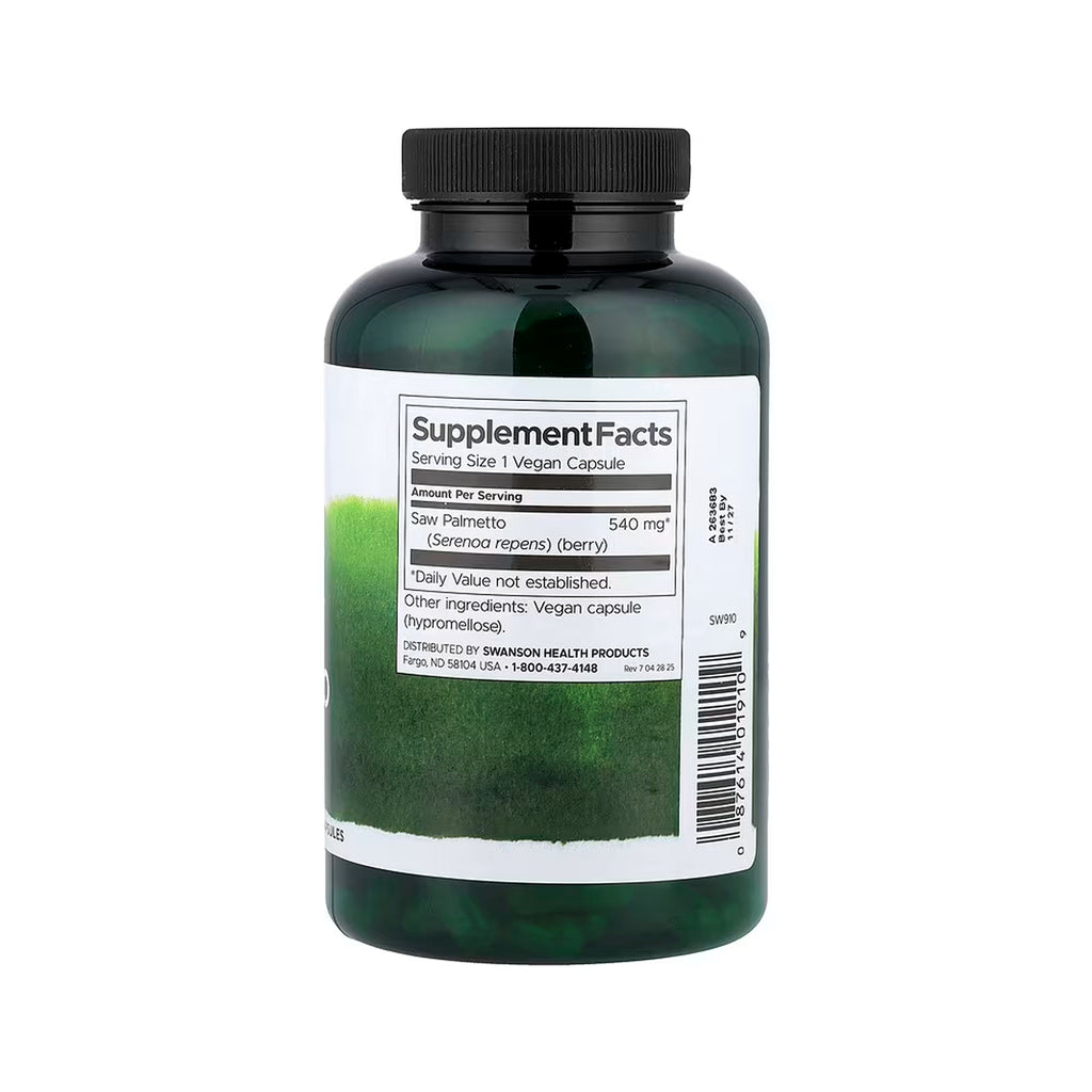 Swanson Full Spectrum Saw Palmetto 540 mg - 250 Vegan Caps
