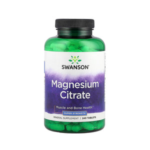 Swanson Magnesium Citrate Super Strength 112.5 mg - 240 Tabs