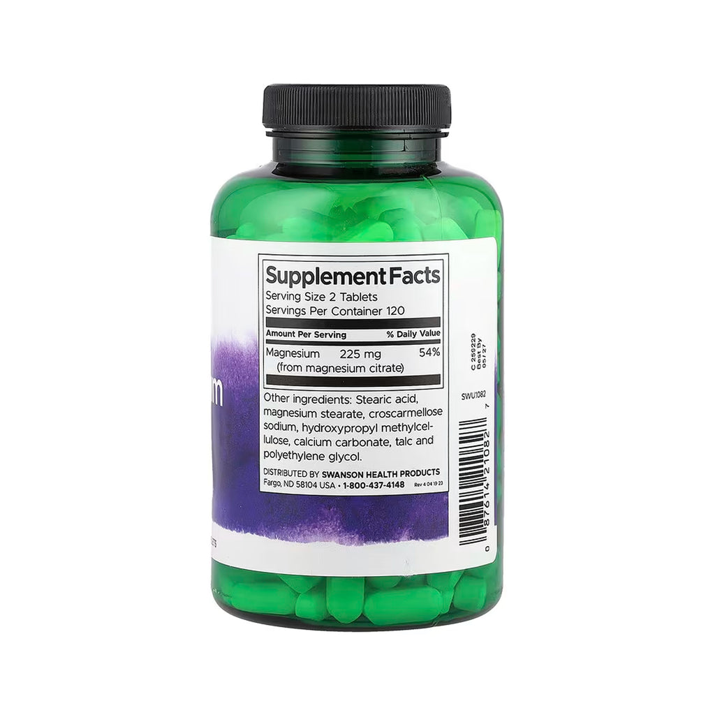 Swanson Magnesium Citrate Super Strength 112.5 mg - 240 Tabs