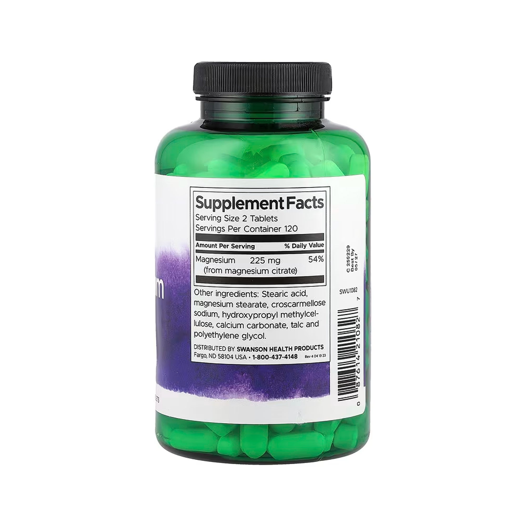 Swanson Magnesium Citrate Super Strength 112.5 mg - 240 Tabs