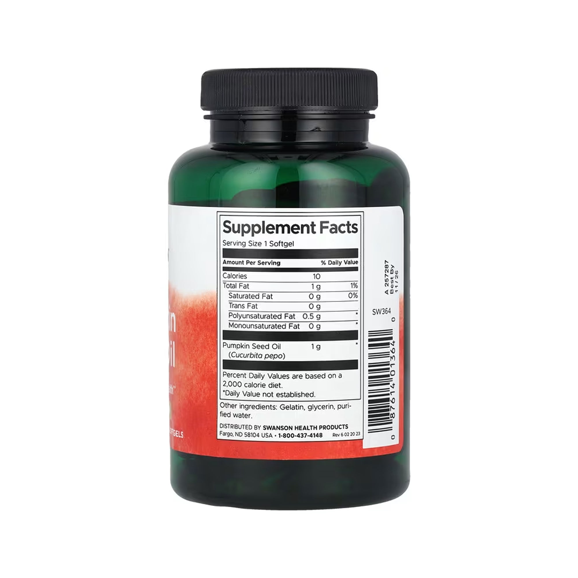 Swanson Pumpkin Seed Oil 1,000 mg - 100 Softgels
