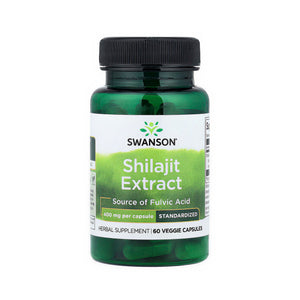Swanson Shilajit Extract Standardized 400 mg - 60 Veg Caps