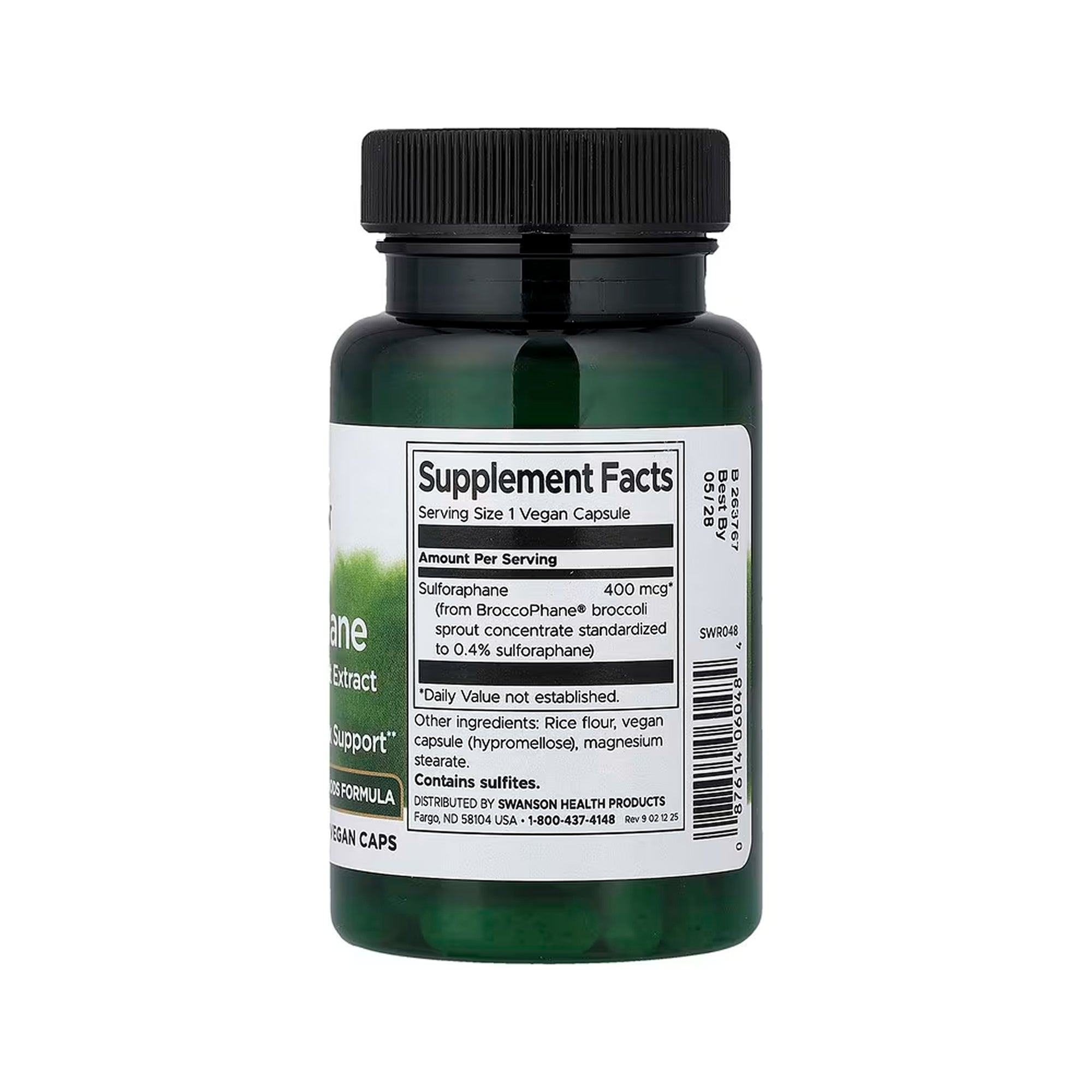 Swanson Sulforaphane from Broccoli Sprout Extract 400 mcg - 60 Vegan Caps