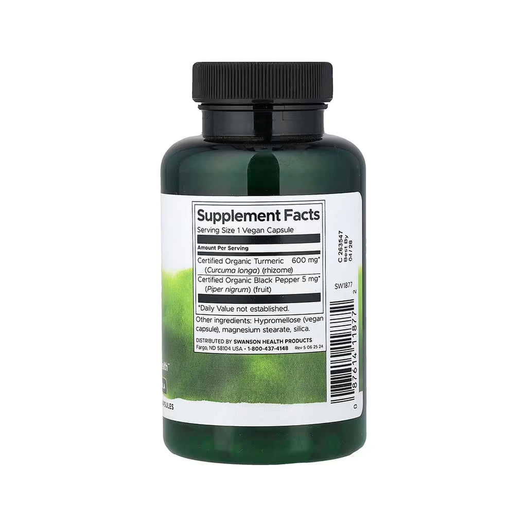 Swanson Turmeric & Black Pepper 90 Vegan Caps