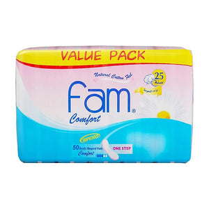 Fam pads 50pads natural cotton feel value pack