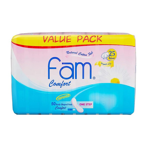 Fam pads 50pads natural cotton feel value pack