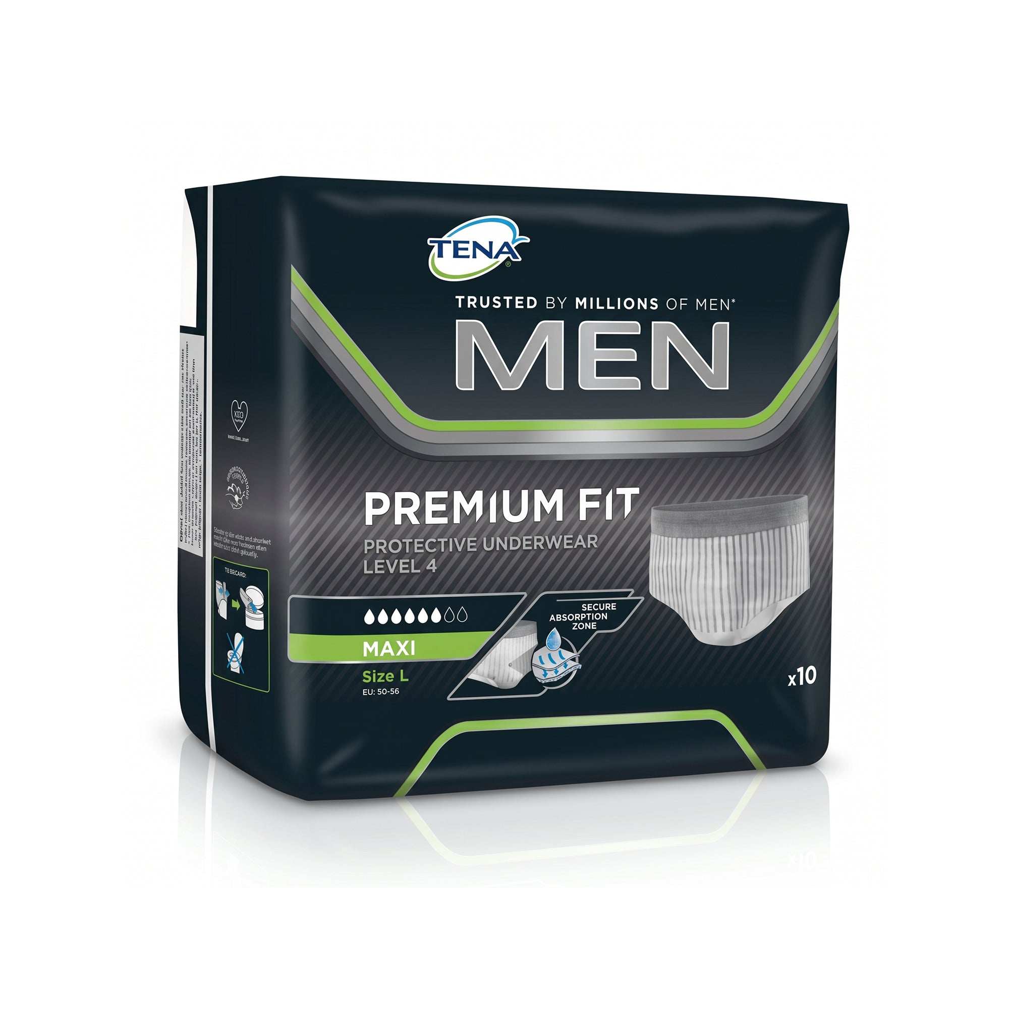 Tena Premium Protection Pants for Men Size 4 Large