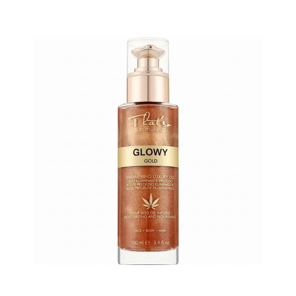 That'so Glowy Gold Dry Oil – Hemp & Vitamin E Shimmer Body Oil 100ml