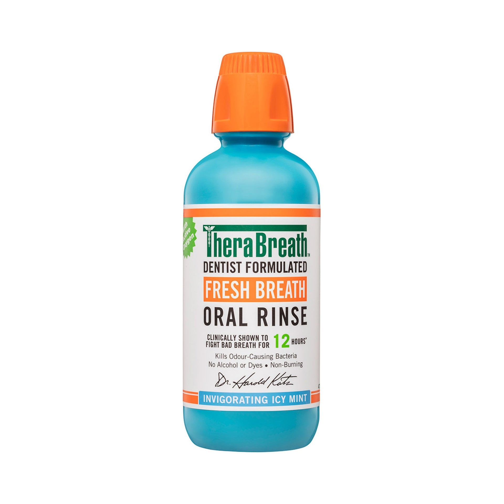 Therabreath oral rinse   icy mint 473 ml