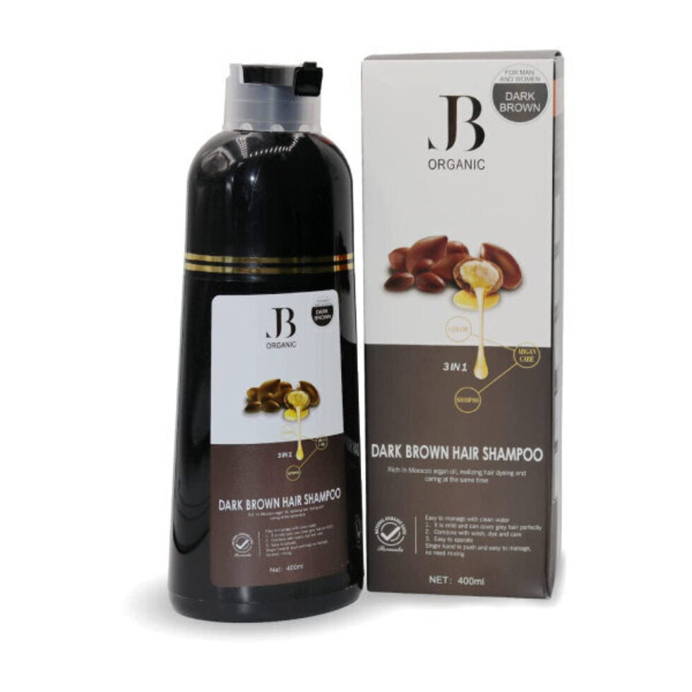 Jb organic color shampoo 400ml with argan oil dark brown