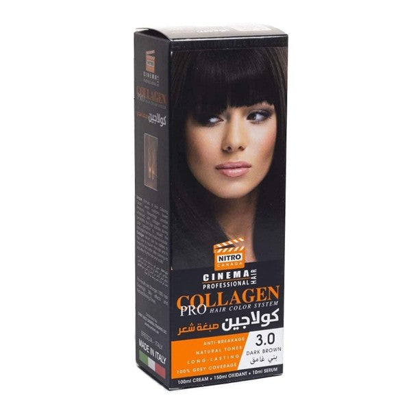 Nitro Cinema Hair Color Collagen Pro 3.0 Dark Brown