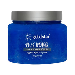 Global star sugar scrub 600ml for face and body with shea and indigofera tinctoria