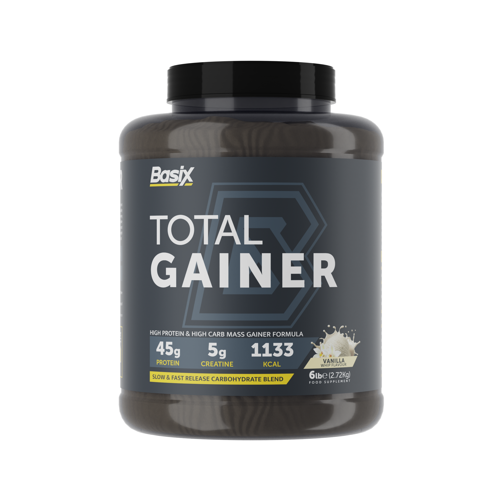 Basix Gain Total Gainer Vanilla Whip 6 LB