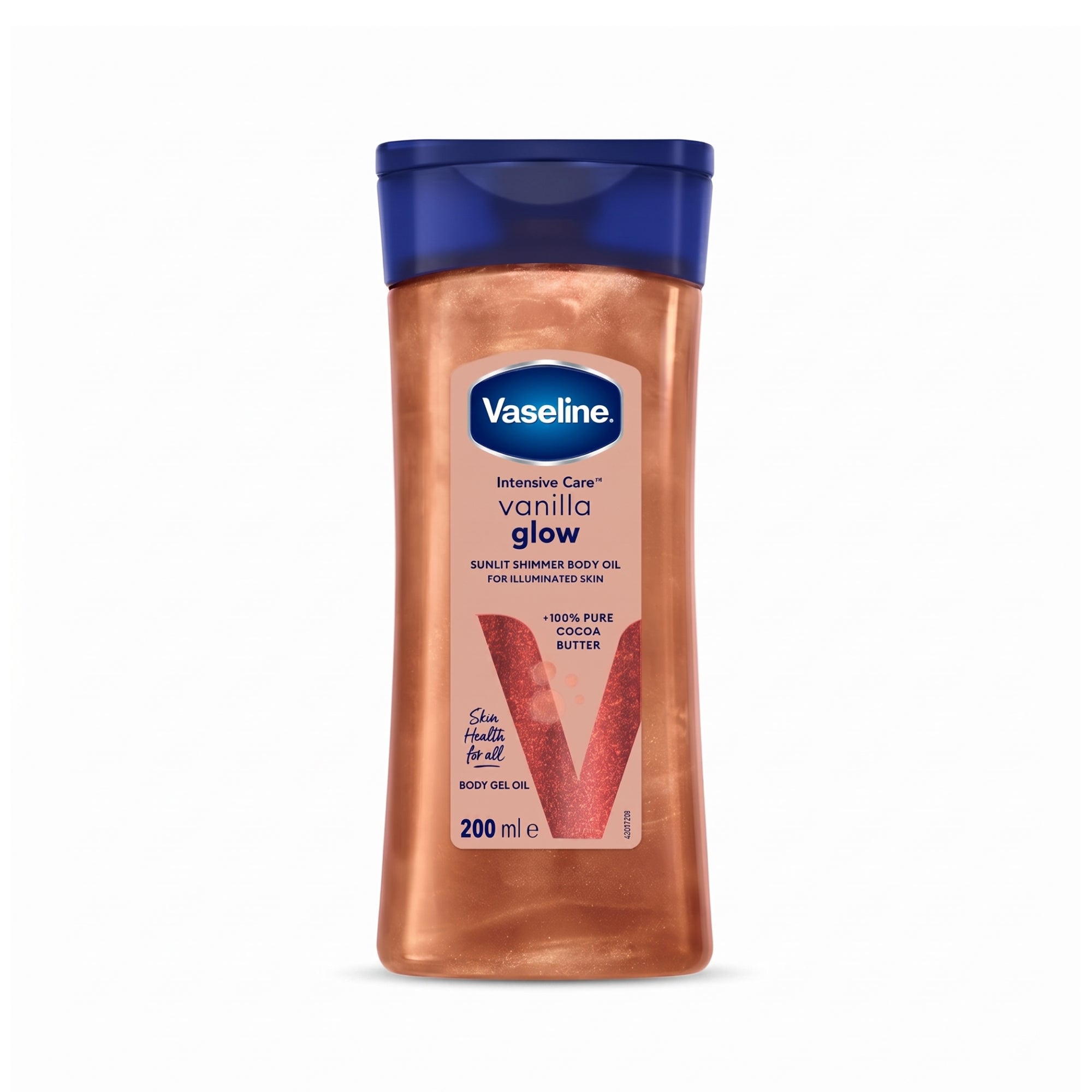 Vaseline Intensive Care جل زيت الجسم بنكهة الفانيليا اللامعة 200ml