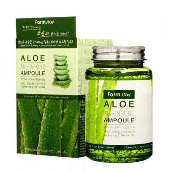 Farm stay gel ampoule 250ml all in one with aloe vera