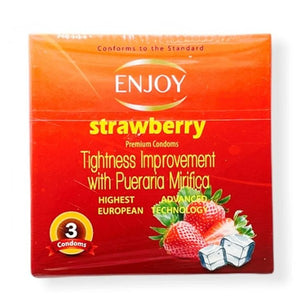 Enjoy condoms 3pc with strawberry