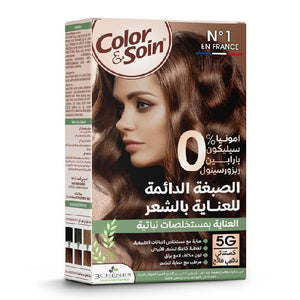 Color & Soin Hair Color Kit 135ml Without Ammonia 5G Light Golden Chestnut v2