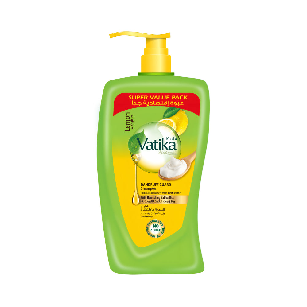 Vatika Hair Shampoo 1000ml Anti Dandruff Protection With Lemon And Yogurt