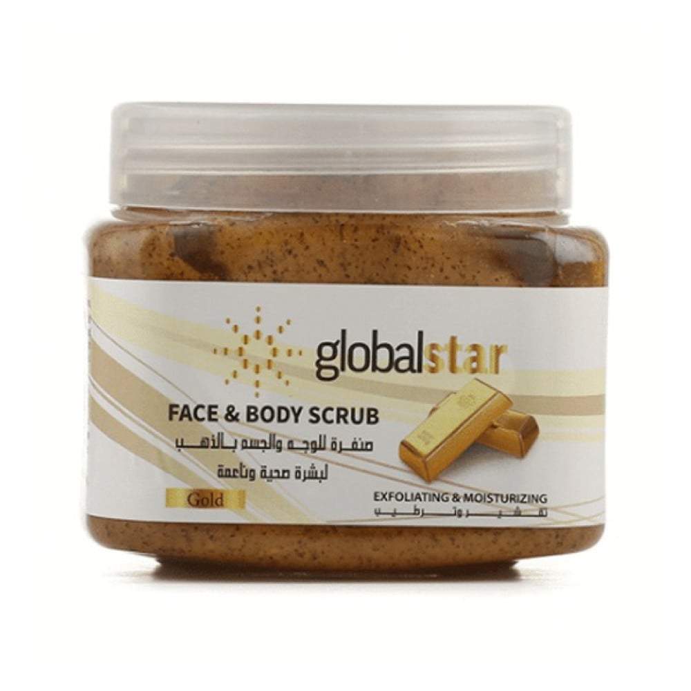 global face body scrub 500ml gold