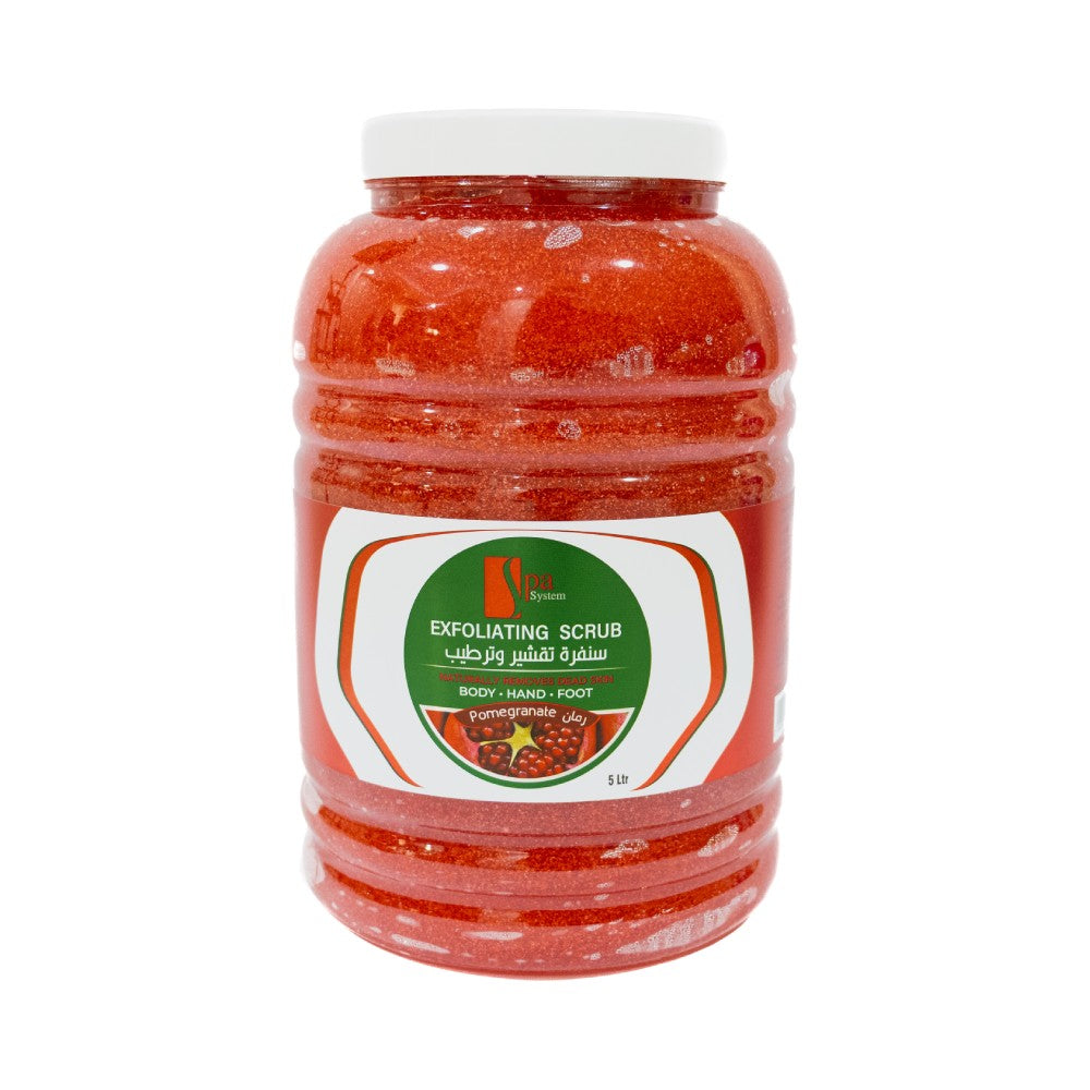 Spa System Scrub 5L Exfoliating And Moisturizing With Pomegranate