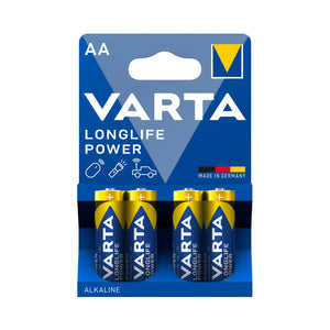 Varta Battery 4pc Long Life Power AA