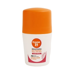 Creme 21 deodorant roll on 50ml for instant whitening lumi fresh