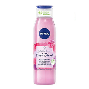 Nivea shower gel 300ml fresh blends raspberry extract and blueberry