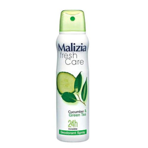 Malizia deodorant spray 150ml fresh care green tea and cucumber