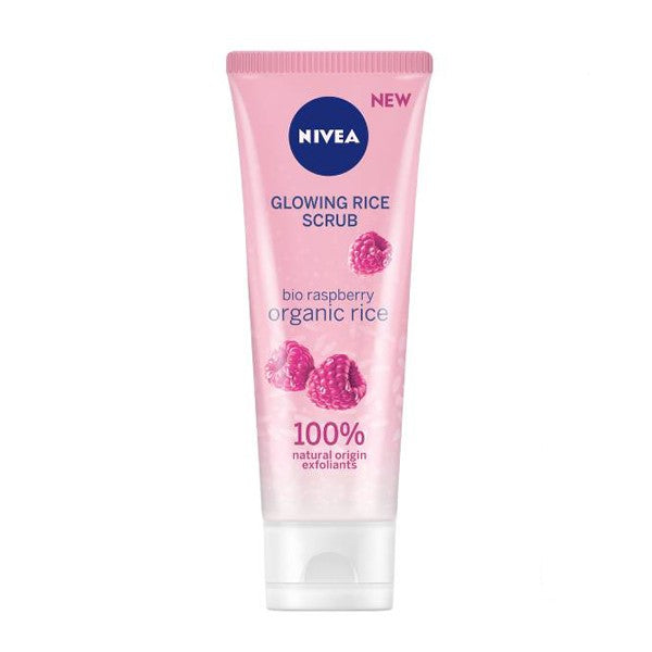Nivea Glowing Rice Scrub 75ml Raspberry