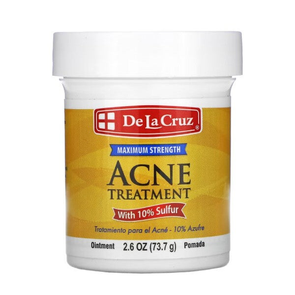 De la cruz cream 73g for acne prone skin with 10% sulfur