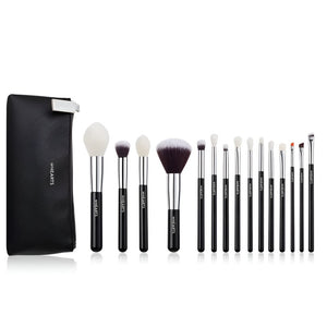 Hearts brush set 15pc professional for face and eyes