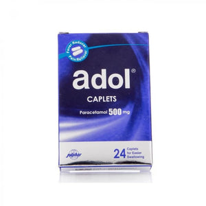 Adol 500 mg Paracetamol Caplets – Pain Relief and Fever Reducer | 24s