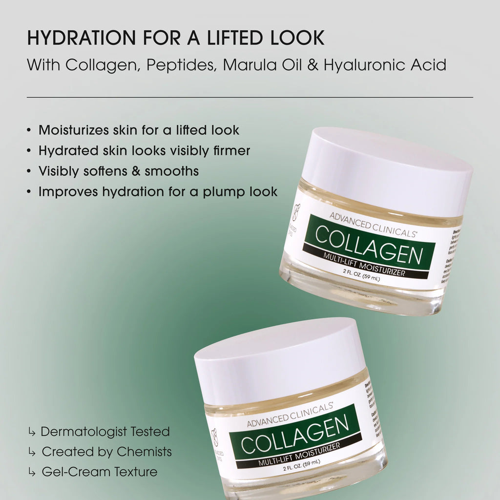 Advanced Clinicals Vegan Collagen  Multi  Moisturizer 59 ml – Plant-Based Firming Cream