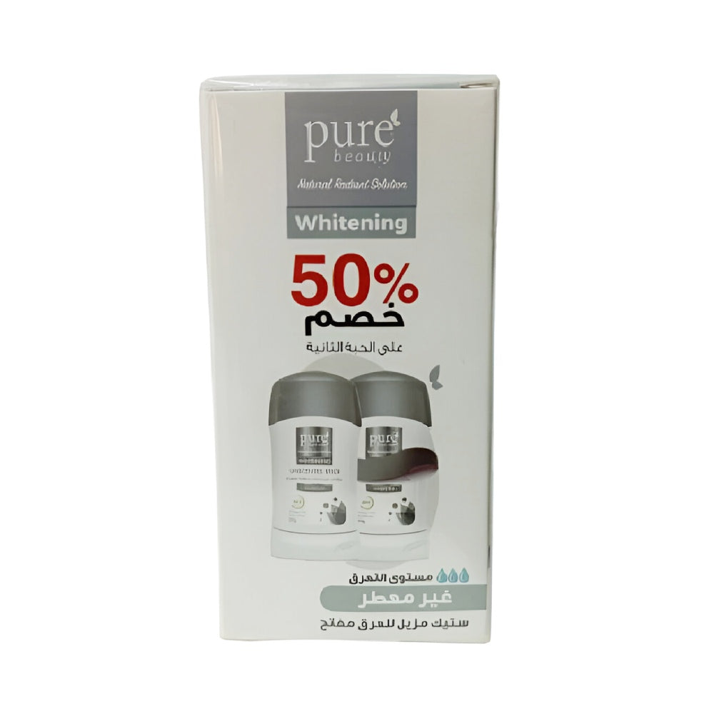 Pure beauty deodorant stick 50g whitening anti perspirant unscented kit pack (50% on second)
