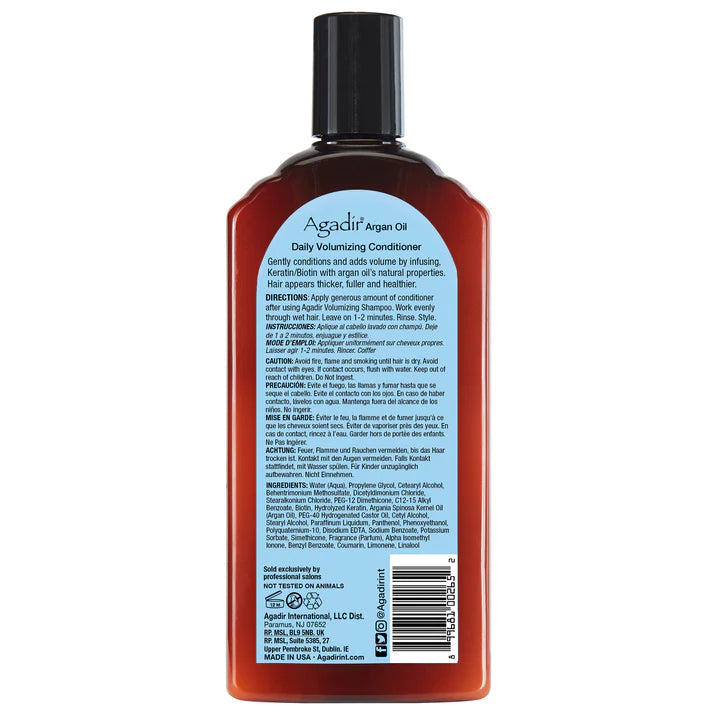 بلسم شعر Agadir Volumizing بزيت الأرغان – خفيف ومغذي 366مل (مكثّف للحجم)