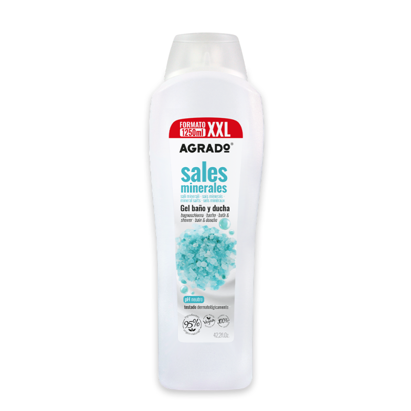 Agrado Sea Salt Shower Gel for Family Use – Large 1250ml Bottle